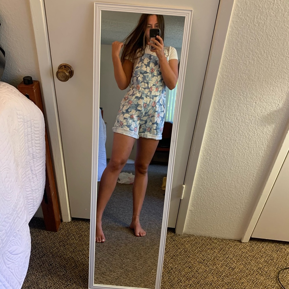 Floral overalls